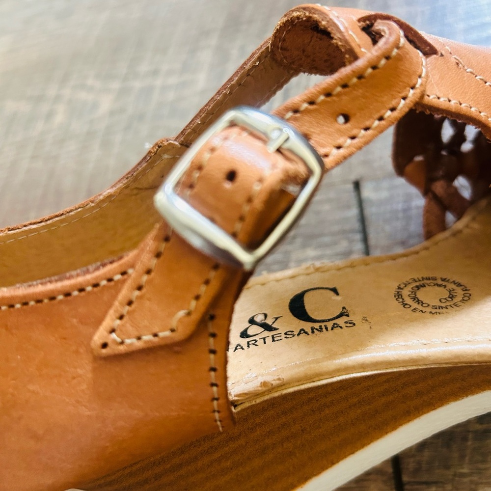 C&C Artesanías branded Mexican huarache leather sandals - Picture 7 of 8